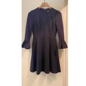 Kate Spade Navy Bell Sleeve Dress